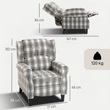 Polyester Fabric Recliner Chair 77cm Wide With Footrest - Velmora