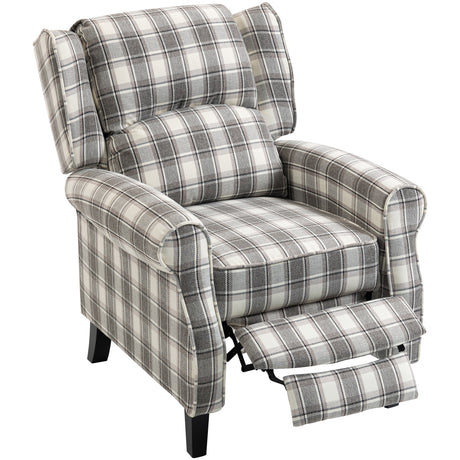 Polyester Fabric Recliner Chair 77cm Wide With Footrest - Velmora