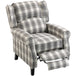 Polyester Fabric Recliner Chair 77cm Wide With Footrest - Velmora