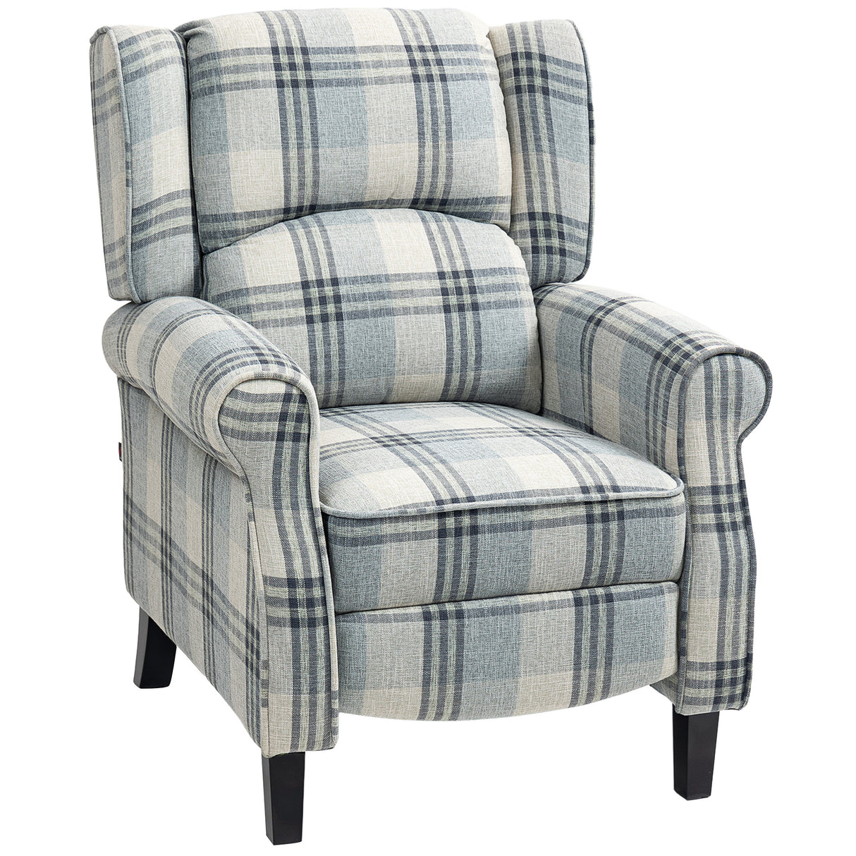 Polyester Fabric Recliner Chair 77cm Wide With Footrest - Velmora