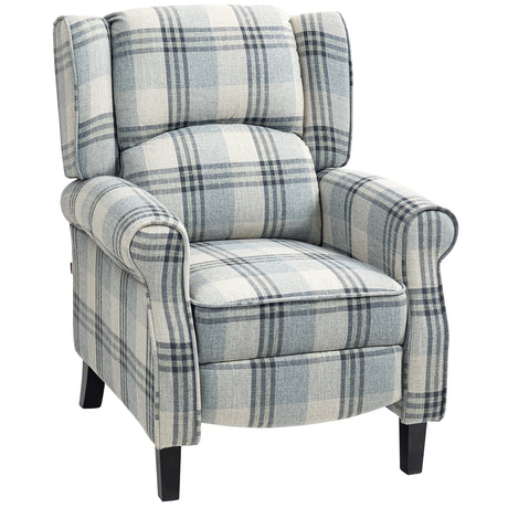 Polyester Fabric Recliner Chair 77cm Wide With Footrest - Velmora