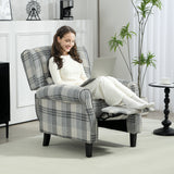 Polyester Fabric Recliner Chair 77cm Wide With Footrest - Velmora