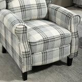 Polyester Fabric Recliner Chair 77cm Wide With Footrest - Velmora
