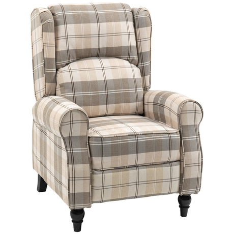 Polyester Fabric Recliner Chair 77cm Wide With Footrest - Velmora