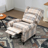 Polyester Fabric Recliner Chair 77cm Wide With Footrest - Velmora