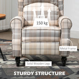 Polyester Fabric Recliner Chair 77cm Wide With Footrest - Velmora