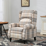 Polyester Fabric Recliner Chair 77cm Wide With Footrest - Velmora