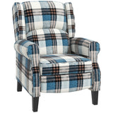 Polyester Fabric Recliner Chair 77cm Wide With Footrest - Velmora