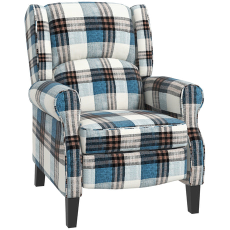 Polyester Fabric Recliner Chair 77cm Wide With Footrest - Velmora