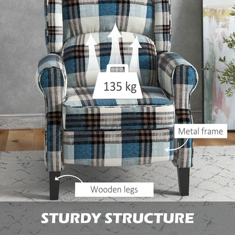 Polyester Fabric Recliner Chair 77cm Wide With Footrest - Velmora