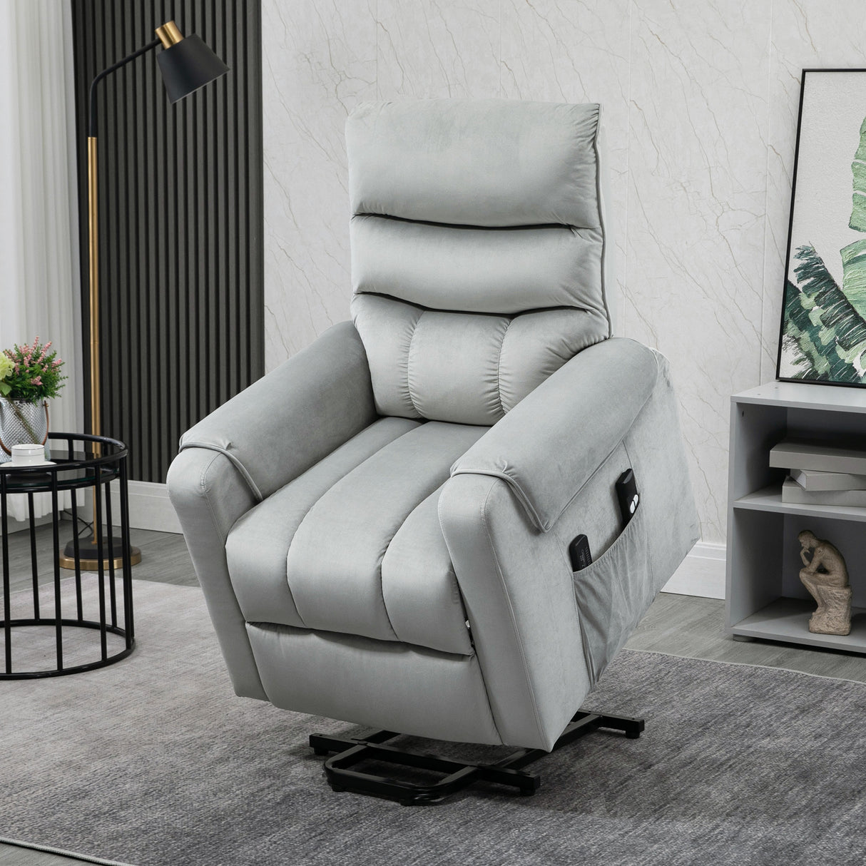 Polyester Fabric Recliner Chair 79cm Wide - Velmora