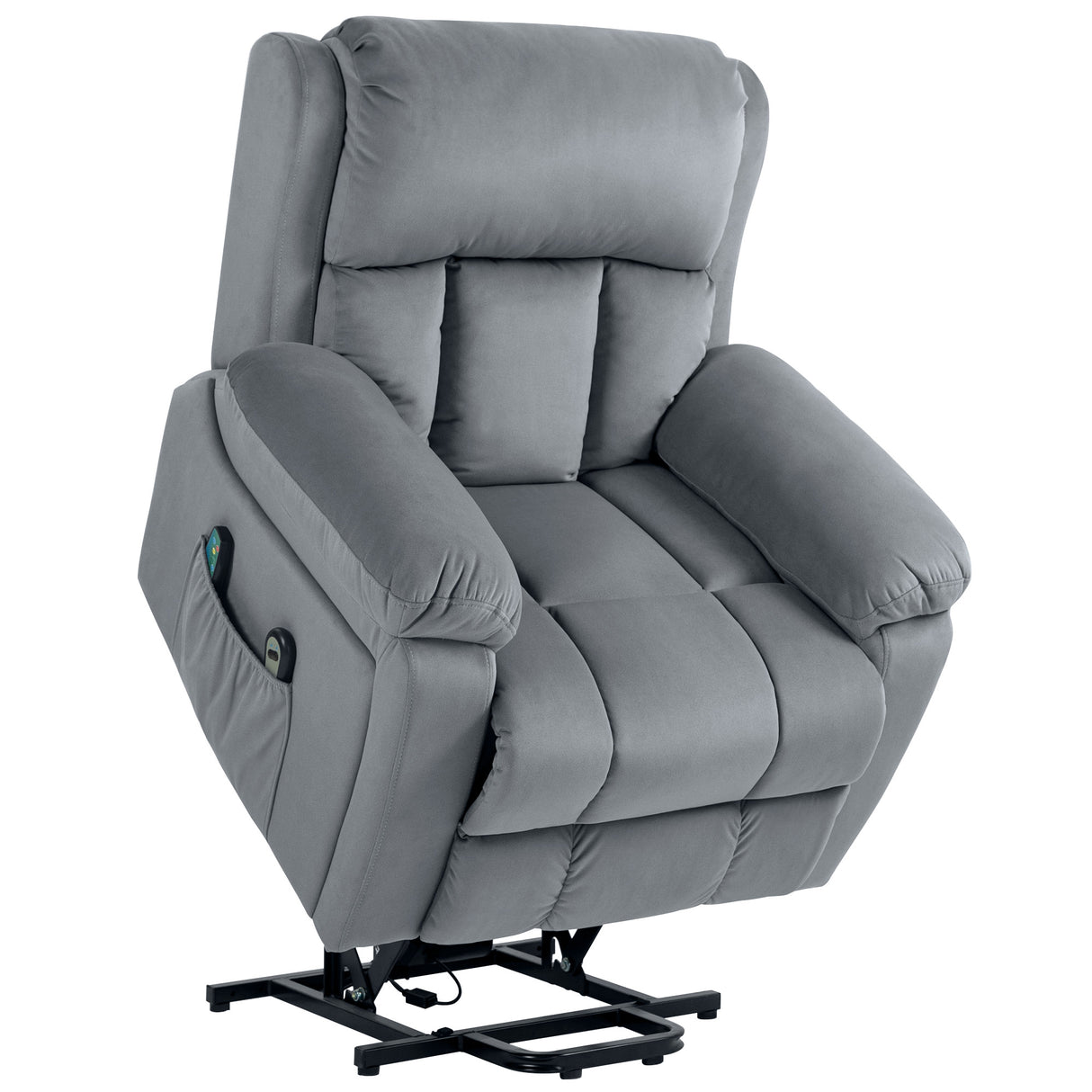 Polyester Fabric Recliner Chair 97cm Wide With Footrest - Velmora