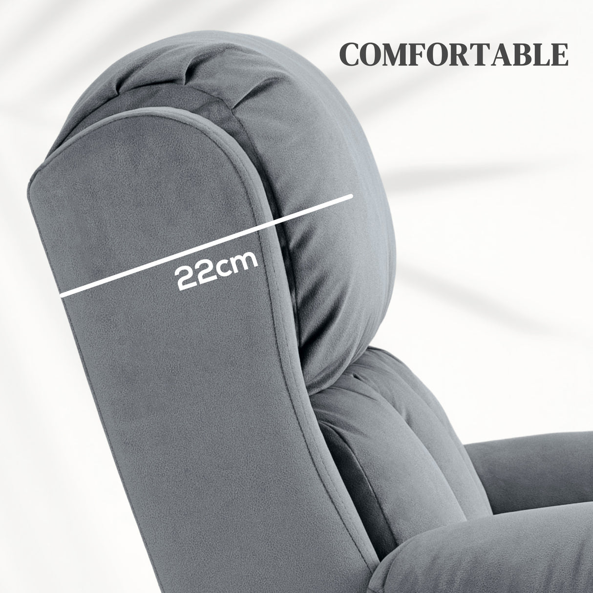 Polyester Fabric Recliner Chair 97cm Wide With Footrest - Velmora