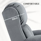 Polyester Fabric Recliner Chair 97cm Wide With Footrest - Velmora