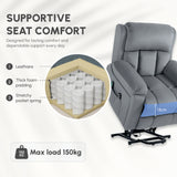 Polyester Fabric Recliner Chair 97cm Wide With Footrest - Velmora