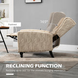 Polyester Fabric Reclining Armchair 73cm Wide - Velmora
