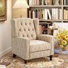 Polyester Fabric Reclining Armchair 73cm Wide - Velmora