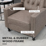 Polyester Fabric Reclining Armchair 73cm Wide - Velmora
