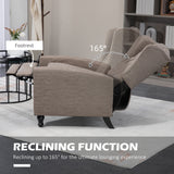 Polyester Fabric Reclining Armchair 73cm Wide - Velmora