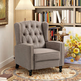 Polyester Fabric Reclining Armchair 73cm Wide - Velmora