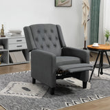 Polyester Fabric Reclining Armchair With Leg Rest 68cm Wide - Velmora