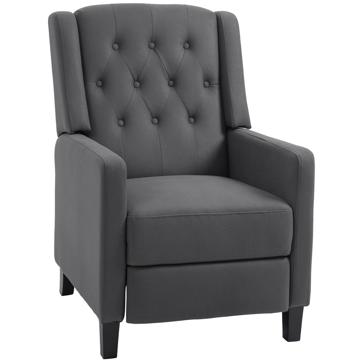 Polyester Fabric Reclining Armchair With Leg Rest 68cm Wide - Velmora