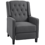 Polyester Fabric Reclining Armchair With Leg Rest 68cm Wide - Velmora