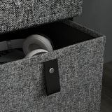 Polyester Fabric Shoe Storage Bench 76.5cm Wide With 6 Drawers - Velmora