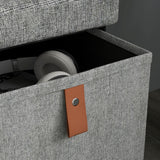 Polyester Fabric Shoe Storage Bench 76.5cm Wide With 6 Drawers - Velmora