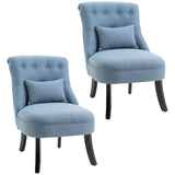 Polyester Fabric Single Sofa Tub Chair 52.5cm Wide in Set Of 2 - Velmora