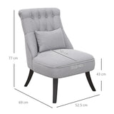 Polyester Fabric Single Sofa Tub Chair 52.5cm Wide in Set Of 2 - Velmora