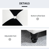 Polyester Fabric Storage Ottoman 114cm Wide With Wooden Legs - Velmora