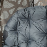 Polyester Fabric Swivel Egg Chair With Cushions - Velmora