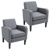 Polyester Fabric Upholstered Accent Chair 66cm Wide in Set Of 2 - Velmora