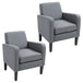 Polyester Fabric Upholstered Accent Chair 66cm Wide in Set Of 2 - Velmora