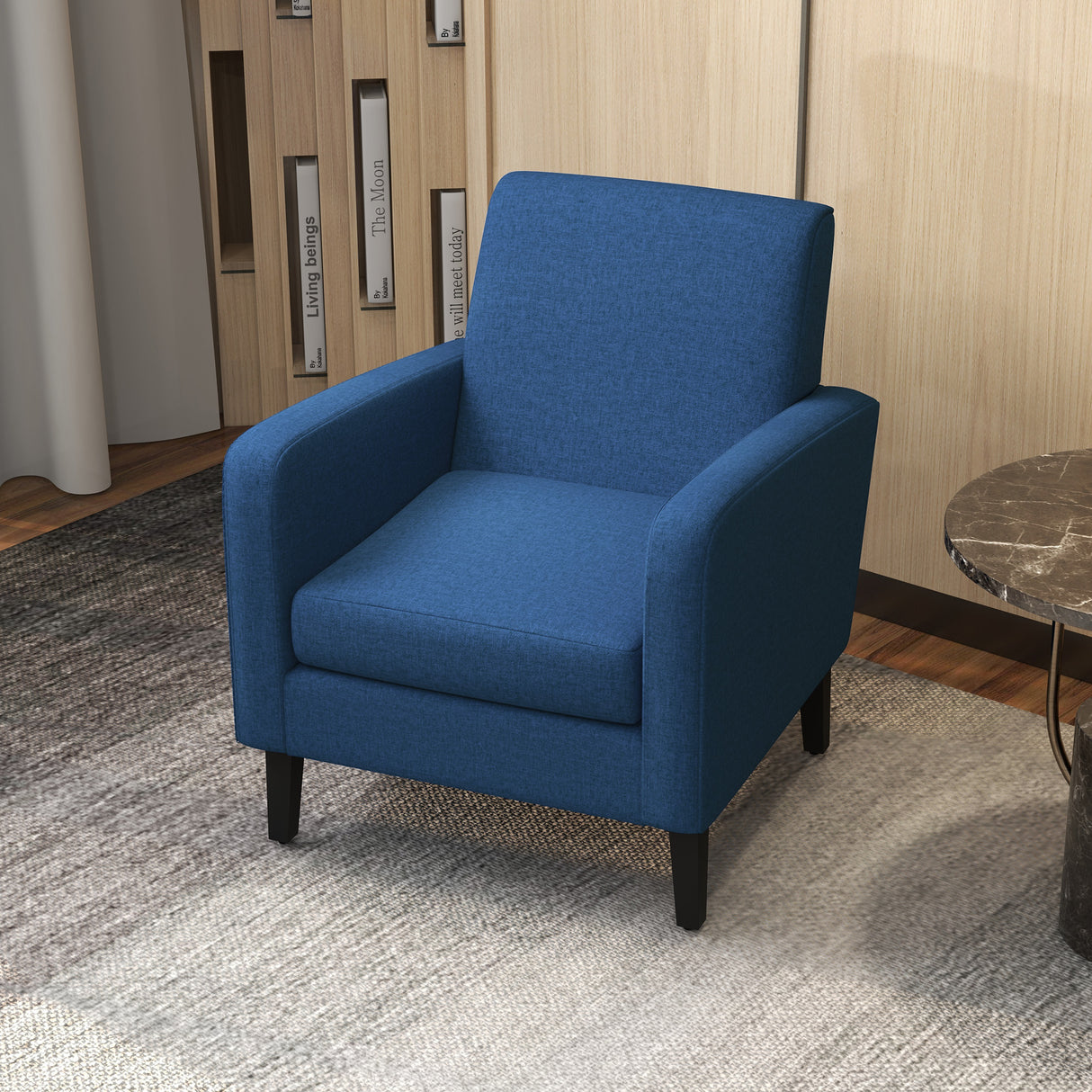 Polyester Fabric Upholstered Accent Chair 66cm Wide in Set Of 2 - Velmora