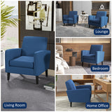 Polyester Fabric Upholstered Accent Chair 66cm Wide in Set Of 2 - Velmora