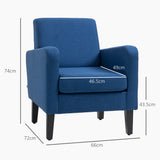 Polyester Fabric Upholstered Accent Chair 66cm Wide in Set Of 2 - Velmora
