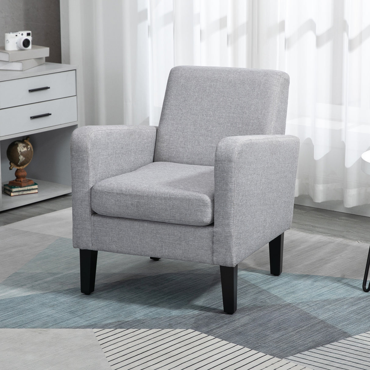 Polyester Fabric Upholstered Accent Chair 66cm Wide in Set Of 2 - Velmora