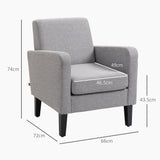 Polyester Fabric Upholstered Accent Chair 66cm Wide in Set Of 2 - Velmora