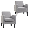 Polyester Fabric Upholstered Accent Chair 66cm Wide in Set Of 2 - Velmora