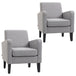 Polyester Fabric Upholstered Accent Chair 66cm Wide in Set Of 2 - Velmora