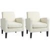 Polyester Fabric Upholstered Accent Chair 66cm Wide in Set Of 2 - Velmora