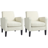 Polyester Fabric Upholstered Accent Chair 66cm Wide in Set Of 2 - Velmora