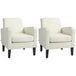 Polyester Fabric Upholstered Accent Chair 66cm Wide in Set Of 2 - Velmora