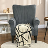 Polyester Fabric Upholstered Accent Chair With Rolled Arms 80cm Wide - Velmora