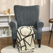 Polyester Fabric Upholstered Accent Chair With Rolled Arms 80cm Wide - Velmora
