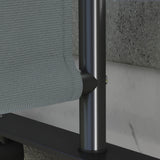 Polyester Garden Privacy Screen With Metal Frame And Wheels 183cm Wide - Velmora