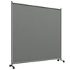 Polyester Garden Privacy Screen With Metal Frame And Wheels 183cm Wide - Velmora
