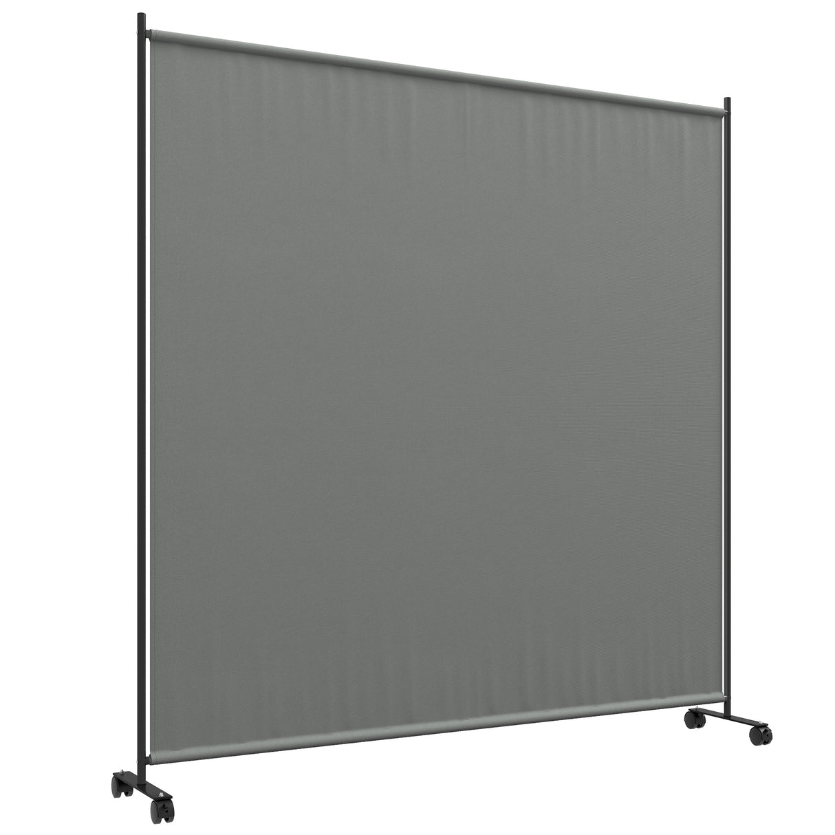 Polyester Garden Privacy Screen With Metal Frame And Wheels 183cm Wide - Velmora